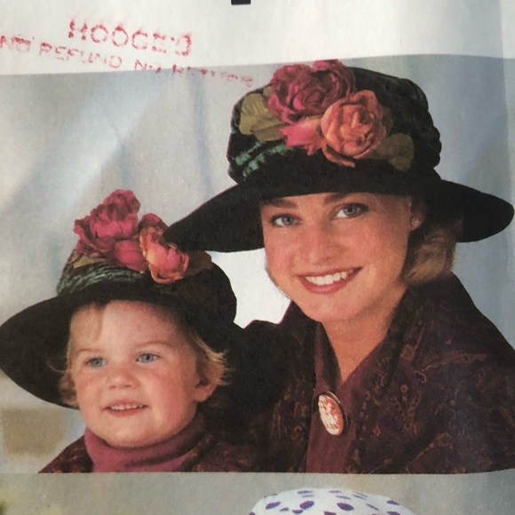 Vintage 1992 simplicity 8268 pattern - mother and daughter hats- summertime. - Picture 3 of 8